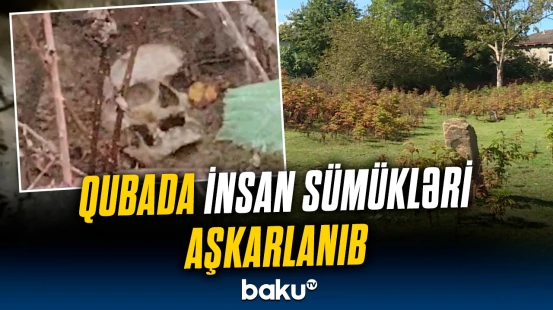Qubada insan sümükləri aşkarlanıb