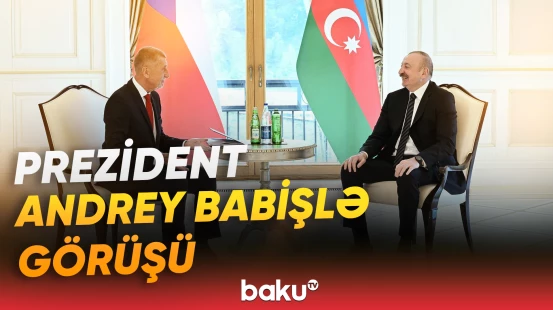 İlham Əliyevin Çexiyanın Baş naziri ilə geniş tərkibdə görüşü
