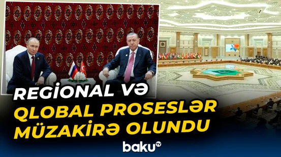 Ərdoğan Aşqabadda Vladimir Putin və Şahbaz Şəriflə görüşdü