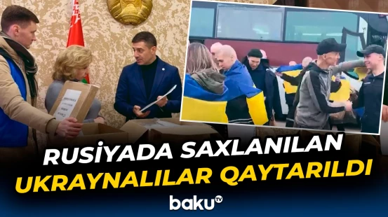 Rusiyada saxlanılan ukraynalı əsirlərə humanitar yardım göstərilib