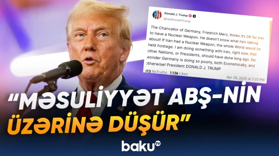 Tramp Almaniya Kanslerini tənqid etdi