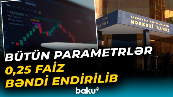 Mərkəzi Bank faiz dərəcəsini növbəti dəfə endirib