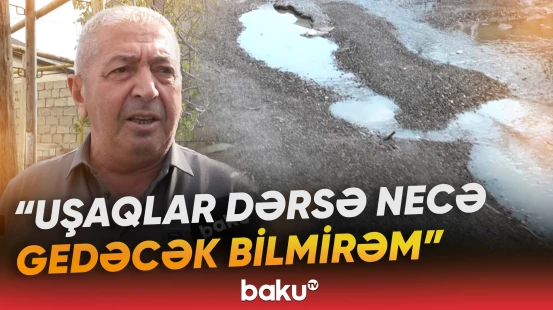 Binəqədidə küçəyə axan çirkab suları sakinləri çıxılmaz vəziyyətdə qoyub