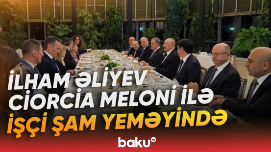 İlham Əliyevin adından İtaliya Nazirlər Şurasının sədrinin şərəfinə işçi şam yeməyi verilib
