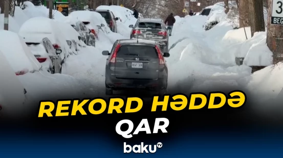 Torontoda yağan qar həyatı iflic etdi