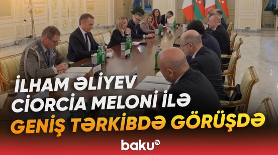 Prezidentin Ciorcia Meloni ilə geniş tərkibdə görüşü olub