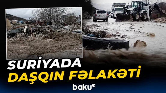 İdlibdə daşqınlar qaçqın düşərgəsinə ziyan vurdu