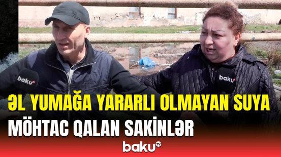 Su əvəzinə çirkab içən sakinlərin köməyinə "Baku TV" çatdı | “Baku TV” çəkdi, qurum məsələyə qarışdı
