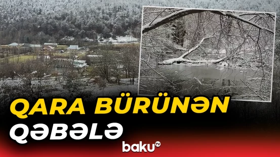 Qəbələdən gözoxşayan qış mənzərəsi