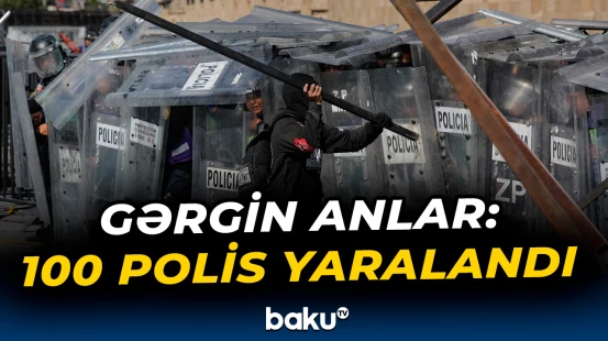 Meksikadakı yürüşdə kütləvi qarşıdurma