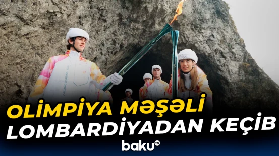 Olimpiya məşəli Lombardiyadan keçib