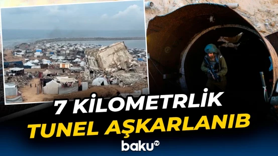 Qəzza zolağında aşkarlanan tuneldə nələr var?