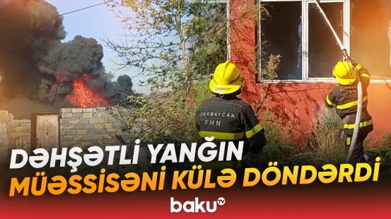 İmişlidə tamet istehsalı edən müəssisə alışdı | FHN hadisə yerində