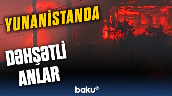 Yunanıstanda meşə yanğınları davam edir