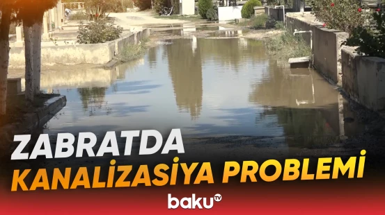 Sistem olmadığına görə qəbiristanlığı su basıb?
