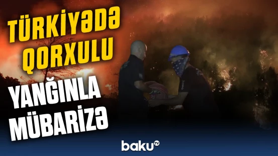 İzmirdə meşə yanğınları davam edir