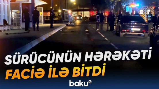 Piyadaların üzərinə sürən sürücü panika yaratdı