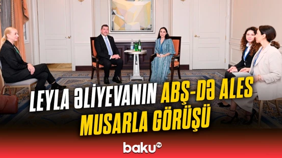 Leyla Əliyeva Sloveniya Prezidentinin həyat yoldaşı ilə görüşdü