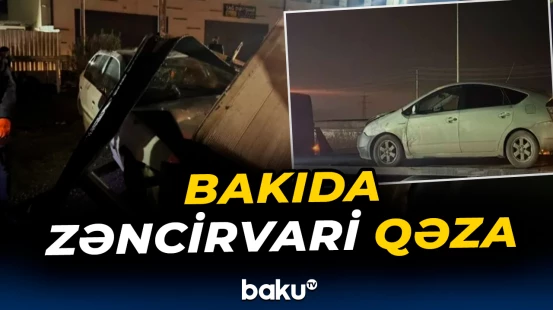 Paytaxtda zəncirvari qəza baş verdi | 4 avtomobil toqquşdu