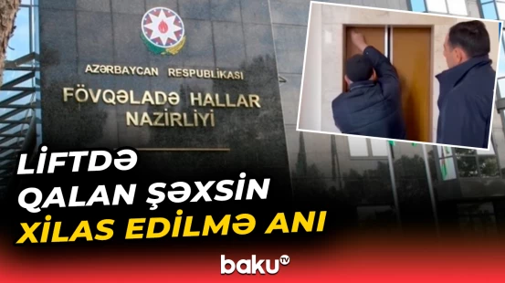 Bakıda binanın lifti xarab oldu | FHN hərəkətə keçdi