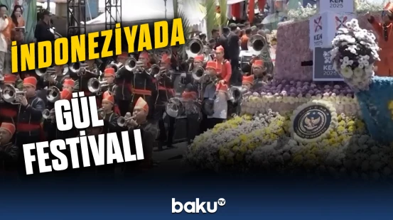 İndoneziyada keçirilən gül festivalından görüntülər