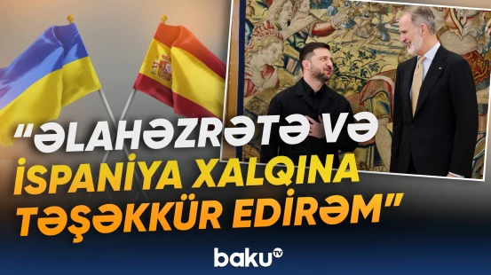 VI Felipe Madriddə Zelenskini qəbul edib