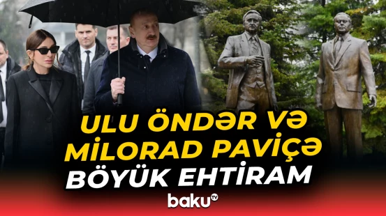 Belqradda Ümummilli Lider Heydər Əliyevin və görkəmli serb yazıçısı Milorad Paviçin abidələri ziyarət edildi