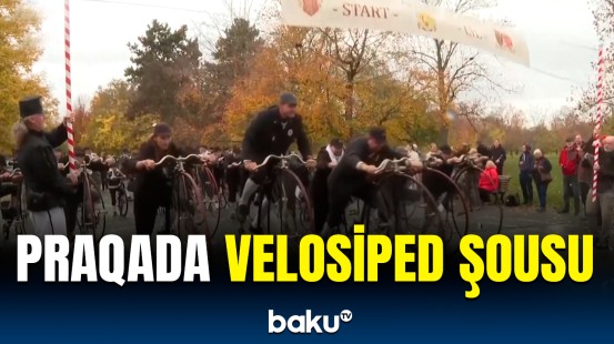 Retro velosipedi olanlar yürüşə başladı | Çexiyadan görüntülər