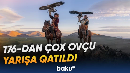 Qazaxıstanda keçirilən festival qartal ovçularını bir araya gətirib