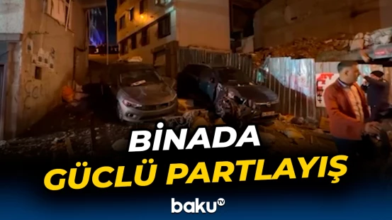 İstanbulda qorxulu anlar | Binada partlayış baş verdi