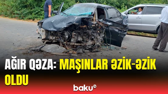 Göyçayda dəhşətli yol qəzası | Yaralananlar var