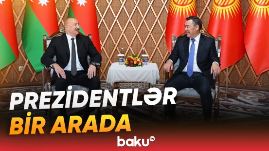 Çolpon-Ata şəhərində Azərbaycan Prezidenti İlham Əliyevin Qırğızıstan Prezidenti ilə təkbətək görüşü