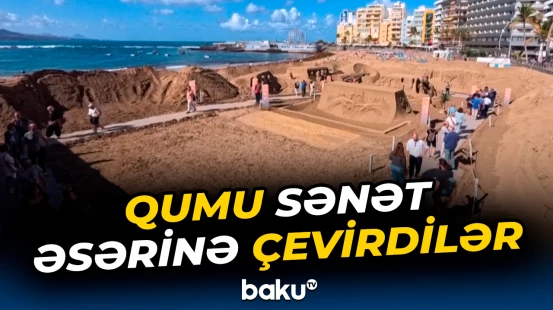 İspaniyada qumdan hazırlanmış sənət nümunələri