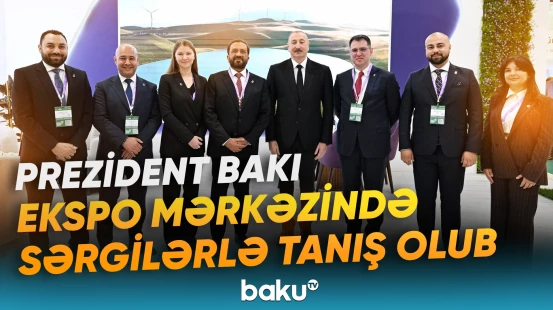 Prezident İlham Əliyev Bakıda keçirilən sərgilərlə tanış olub