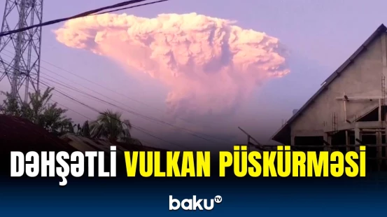 Levotobi vulkanı yenidən püskürdü |  Qorxulu anlar