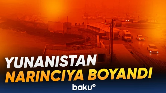Krit adası narıncı Afrika tozu ilə örtülüb