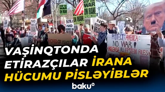 Vaşinqtonda etirazçılar İrana hücumu pisləyiblər