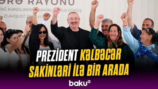 Prezident və birinci xanımın Kəlbəcərdə sakinlərlə görüşündən görüntülər