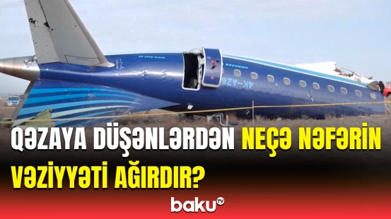 Təyyarə qəzasında xəsarətalanların vəziyyəti açıqlandı | Timur Muratov nəzarəti üzərinə götürdü