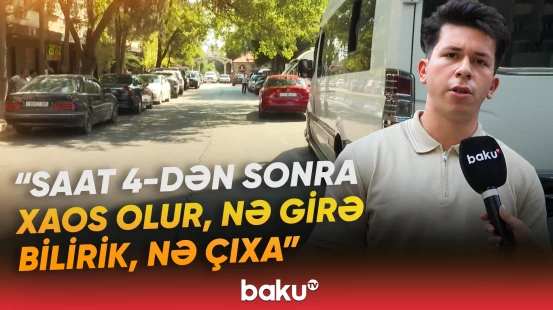 Bakıda maşın yolunu zəbt etdilər, sakinlər özündən çıxdı - Baku TV