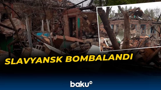 Rusiyanın hava hücumları nəticəsində yaşayış evləri dağıdıldı