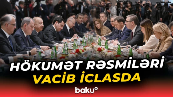 Belqradda Azərbaycan və Serbiya arasında Strateji Tərəfdaşlıq Şurasının 1-ci iclası - Baku TV