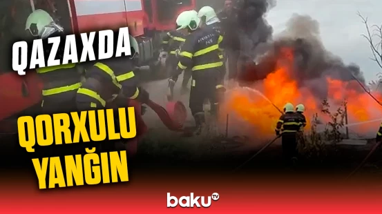 Qazaxda yaşayış evinin həyatyanı sahəsində yanğın çıxdı