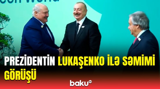 Belarus Prezidenti Bakıda | Lukaşenkonun qarşılanma anı