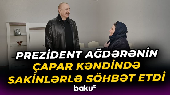 Prezident İlham Əliyev Ağdərə sakinini ziyarət etdi