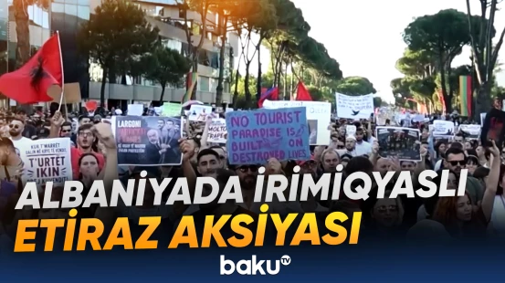 Albaniyada Cared Kuşnerə məxsus olduğu bildirilən tikinti layihəsinə qarşı etiraz olub