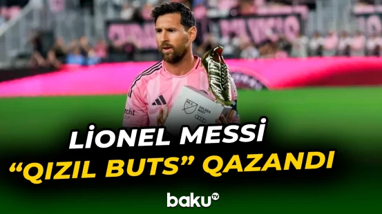 Lionel Messi MLS-in müntəzəm mövsümünün bombardiri kimi "Qızıl buts" qazanıb