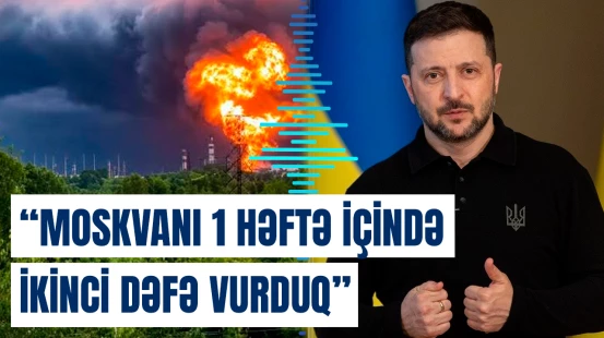 Zelenskidən Rusiyaya hücumlar barədə diqqətçəkən açıqlama