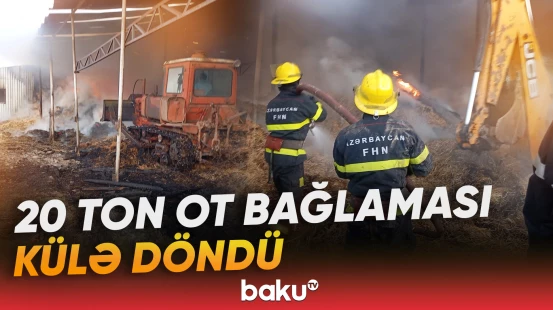 Cəlilabadda 20 ton ot bağlaması yanıb