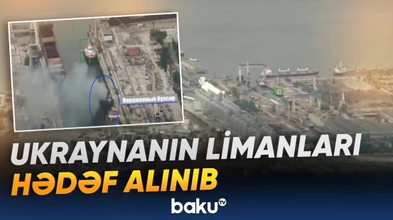 Təchizat daşıyan yük gəmisi vurulub